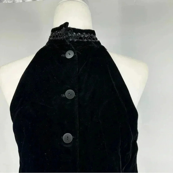 Gunne Sax vintage 80s Jessica McClintock drop-waist velvet Flapper Dress - Picture 6 of 11